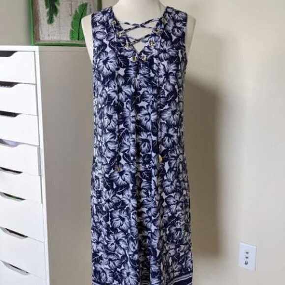 Michael Kors sleeveless floral jersey dress Size S - Picture 1 of 4